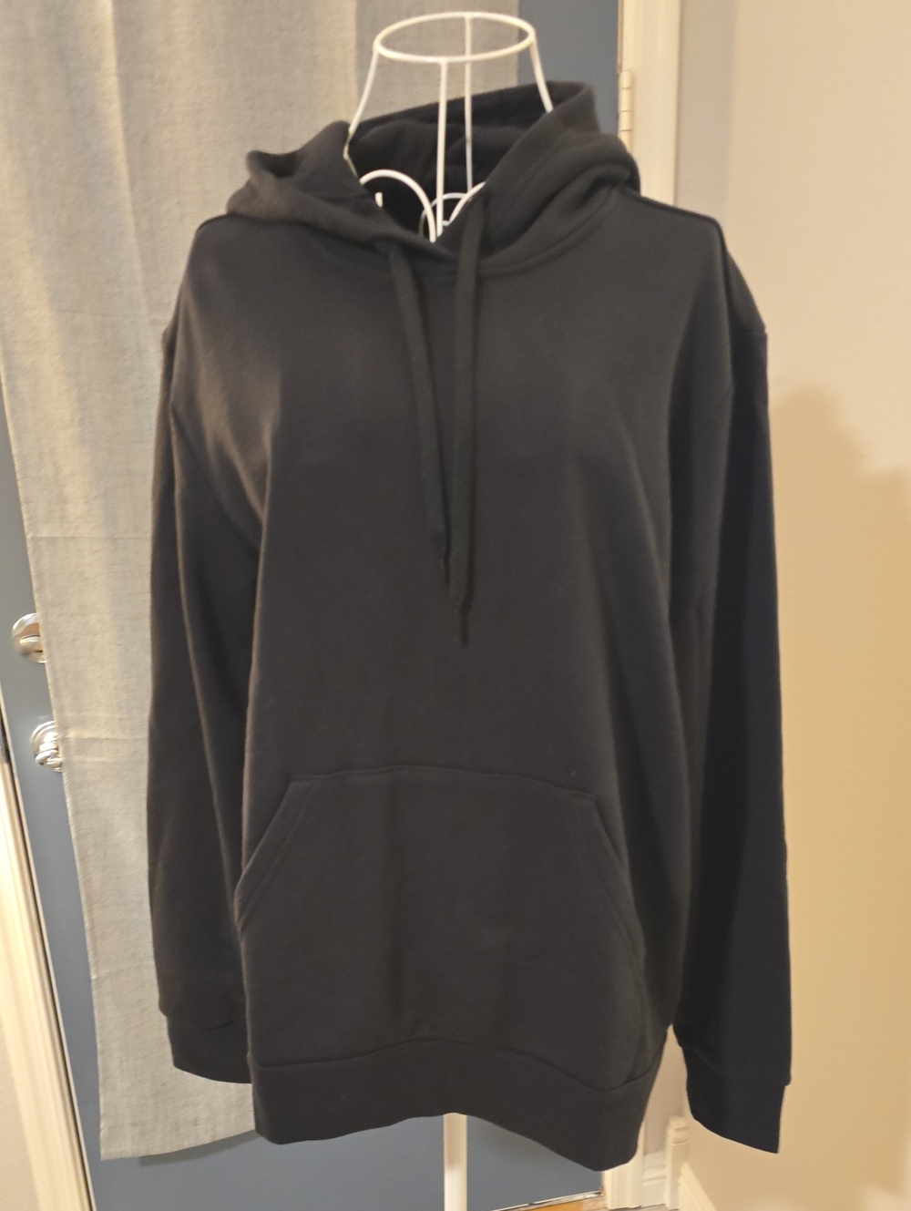 Adidas WOMENS Black Hoodie with Kangaroo Pocket- Size Large